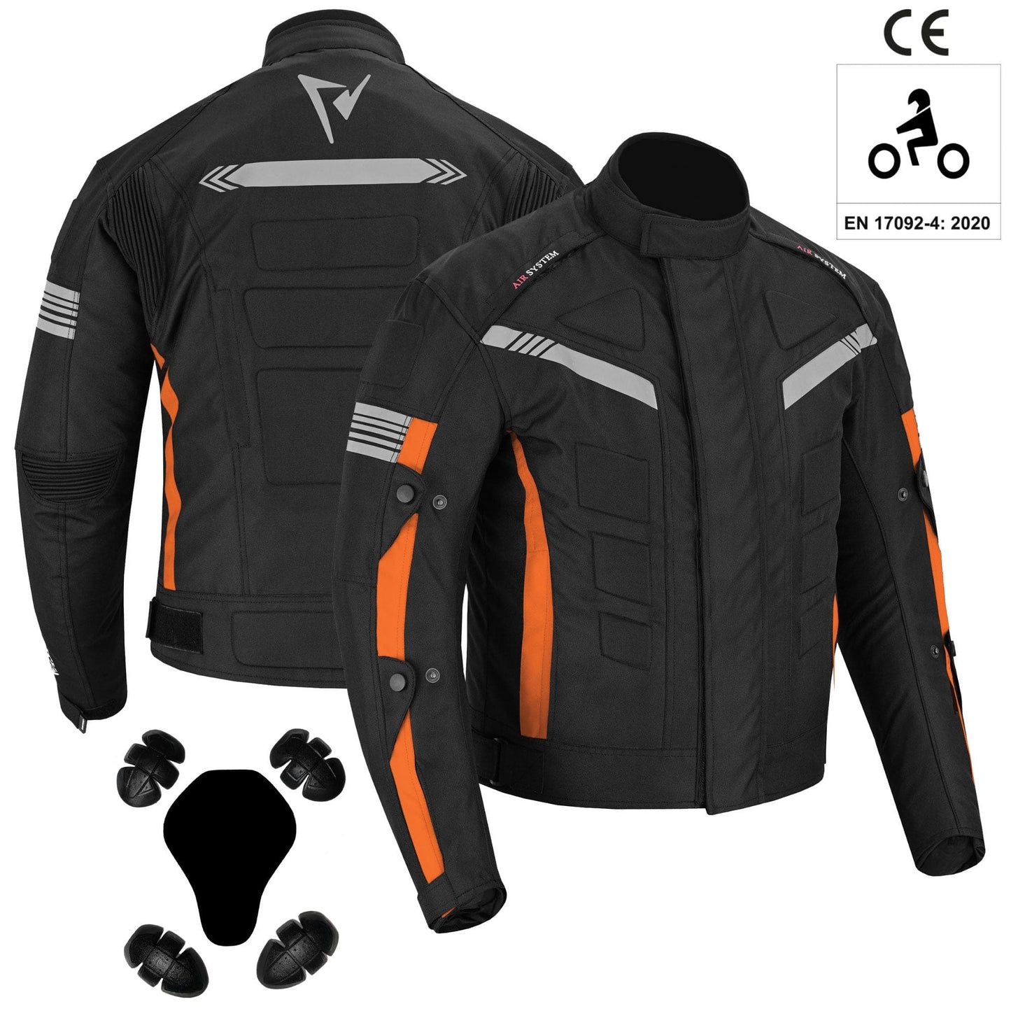 Motorcycle Corduroy Jacket-Orange