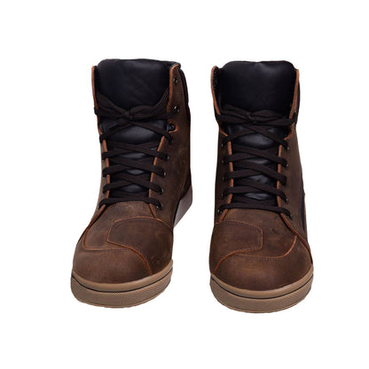 Men's Motorcycle Casual Biker Sneaker Shoes Brown