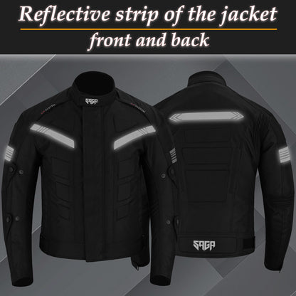 SAGA Motorcycle Corduroy Jacket Black