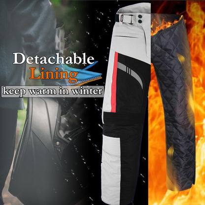 SAGA Motorbike Waterproof Cordura Trouser Silver Grey