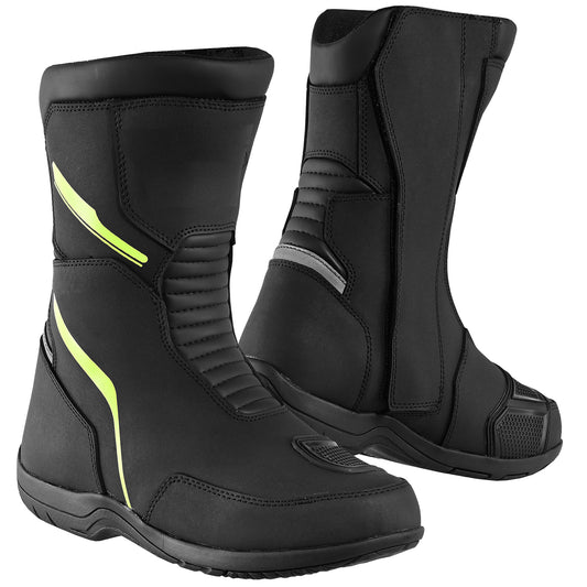 SAGA CE Level 2 Long Touring Motorcycle Riding Shoes Waterproof Genuine Leather Biker Boots for Men adventure Long touring shoes