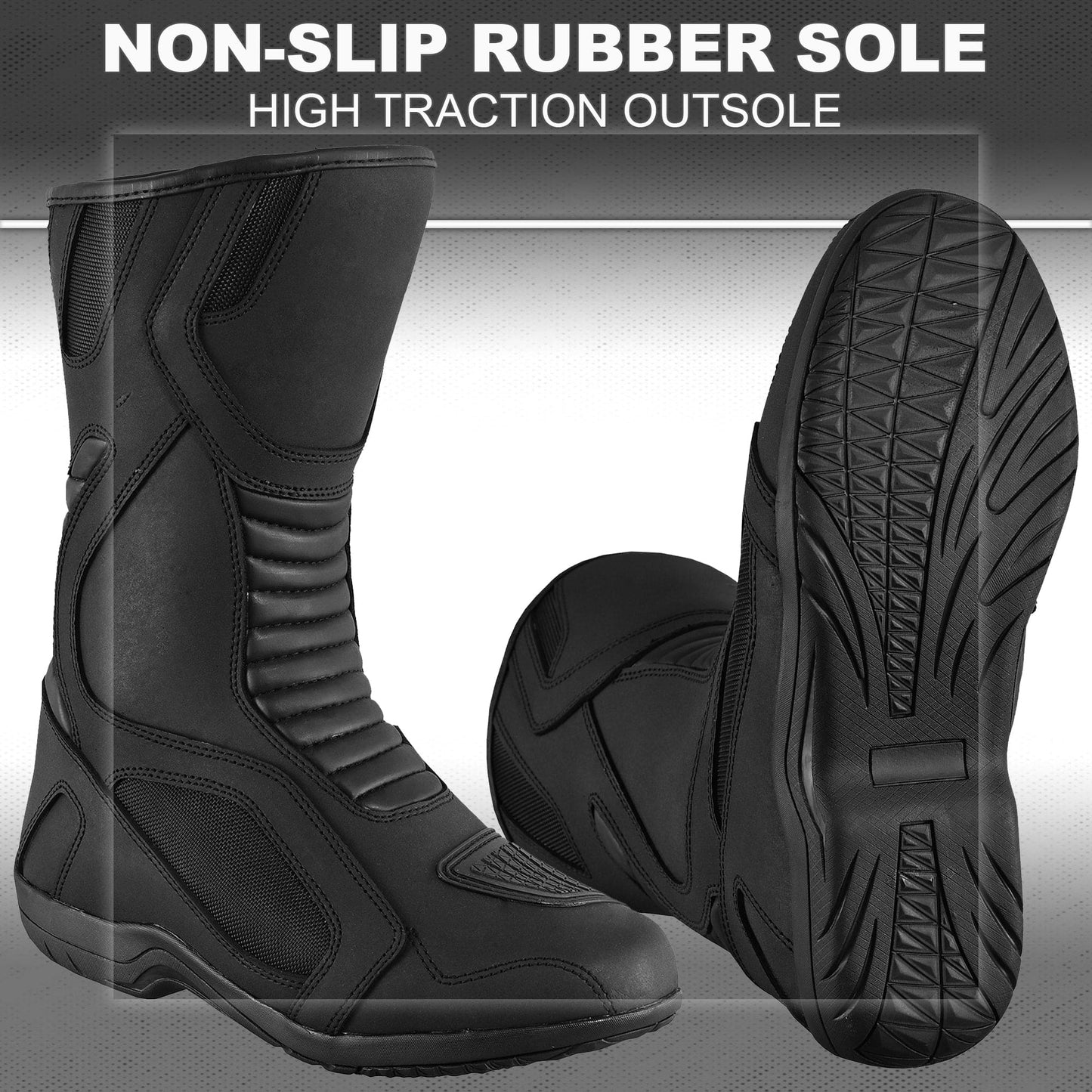 SAGA CE Level 2 Long Touring Motorcycle Riding Shoes Waterproof Genuine Leather Biker Boots for Men adventure touring shoes