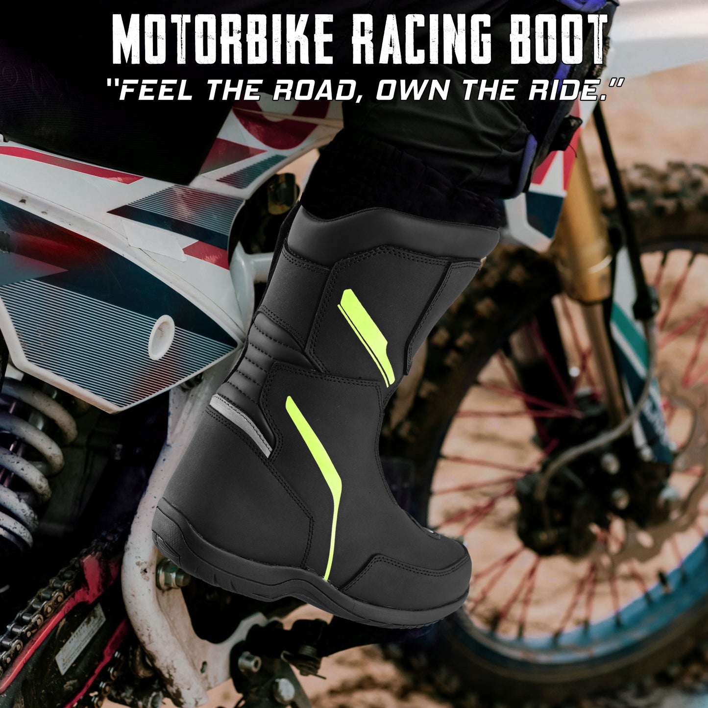 SAGA CE Level 2 Long Touring Motorcycle Riding Shoes Waterproof Genuine Leather Biker Boots for Men adventure Long touring shoes