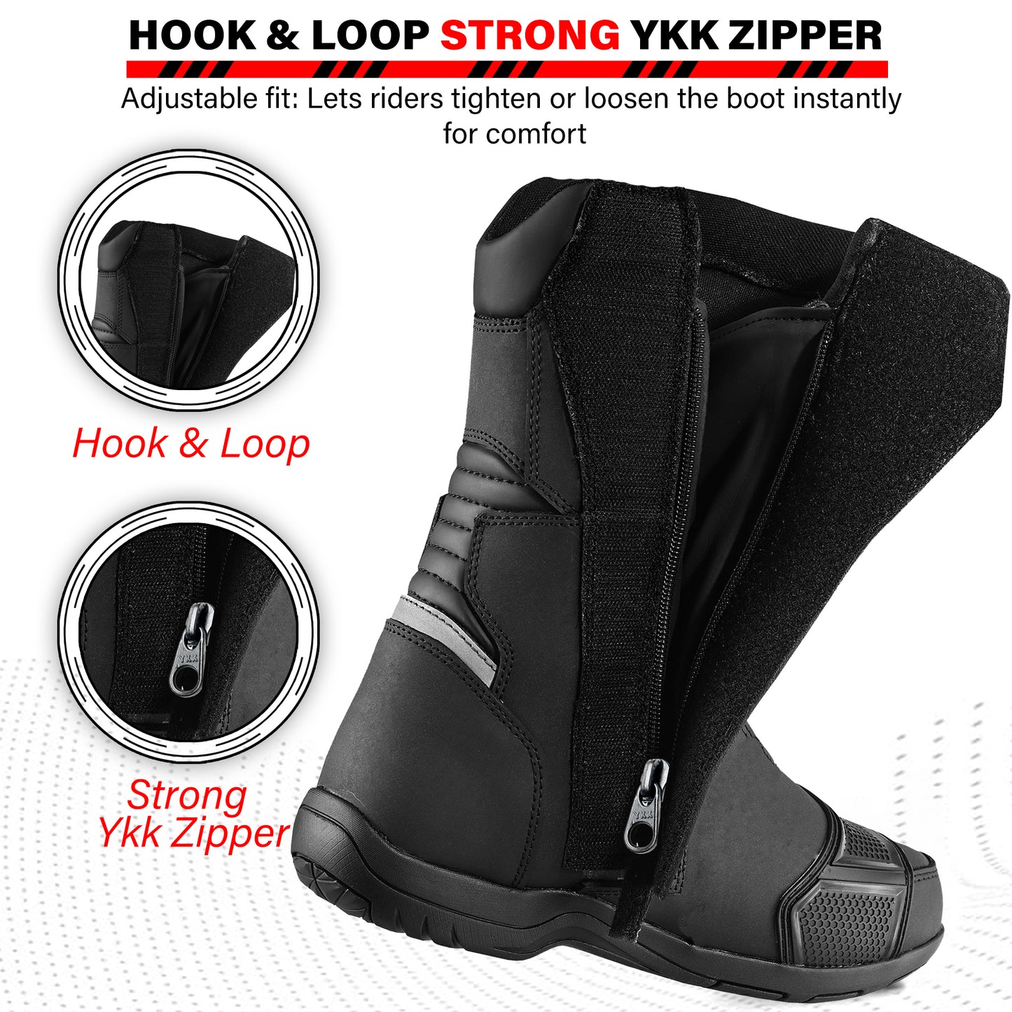 SAGA CE Level 2 Long Touring Motorcycle Riding Shoes Waterproof Genuine Leather Biker Boots for Men adventure Long touring shoes