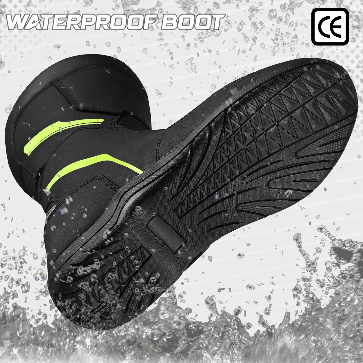 SAGA CE Level 2 Long Touring Motorcycle Riding Shoes Waterproof Genuine Leather Biker Boots for Men adventure Long touring shoes