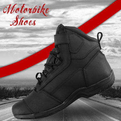 SAGA Motorcycle Riding Shoes Waterproof Leather CE Level 2 Anti Slip Protective Boots
