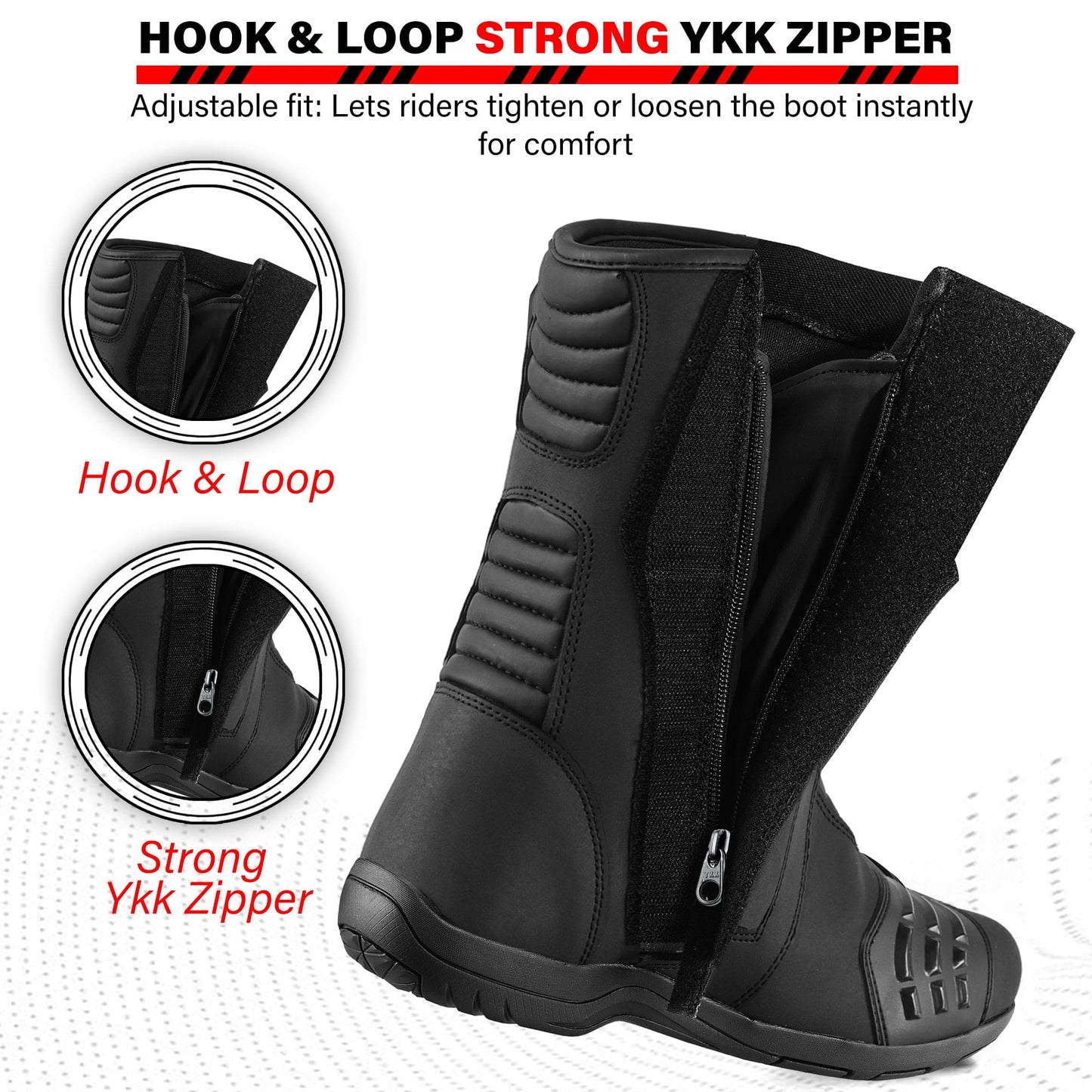 SAGA Motorbike waterproof Touring Boots Black