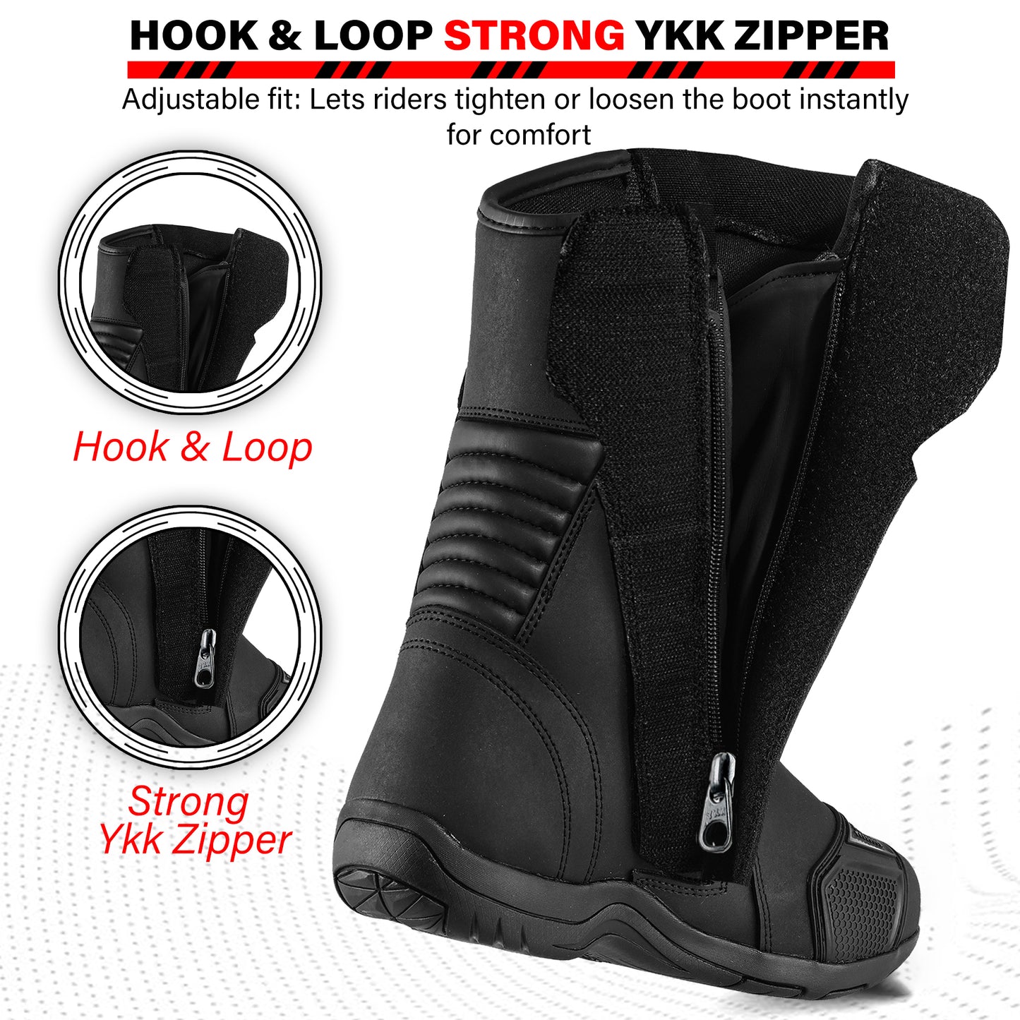 SAGA CE Level 2 Long Touring Motorcycle Riding Shoes Waterproof Genuine Leather Biker Boots for Men adventure touring