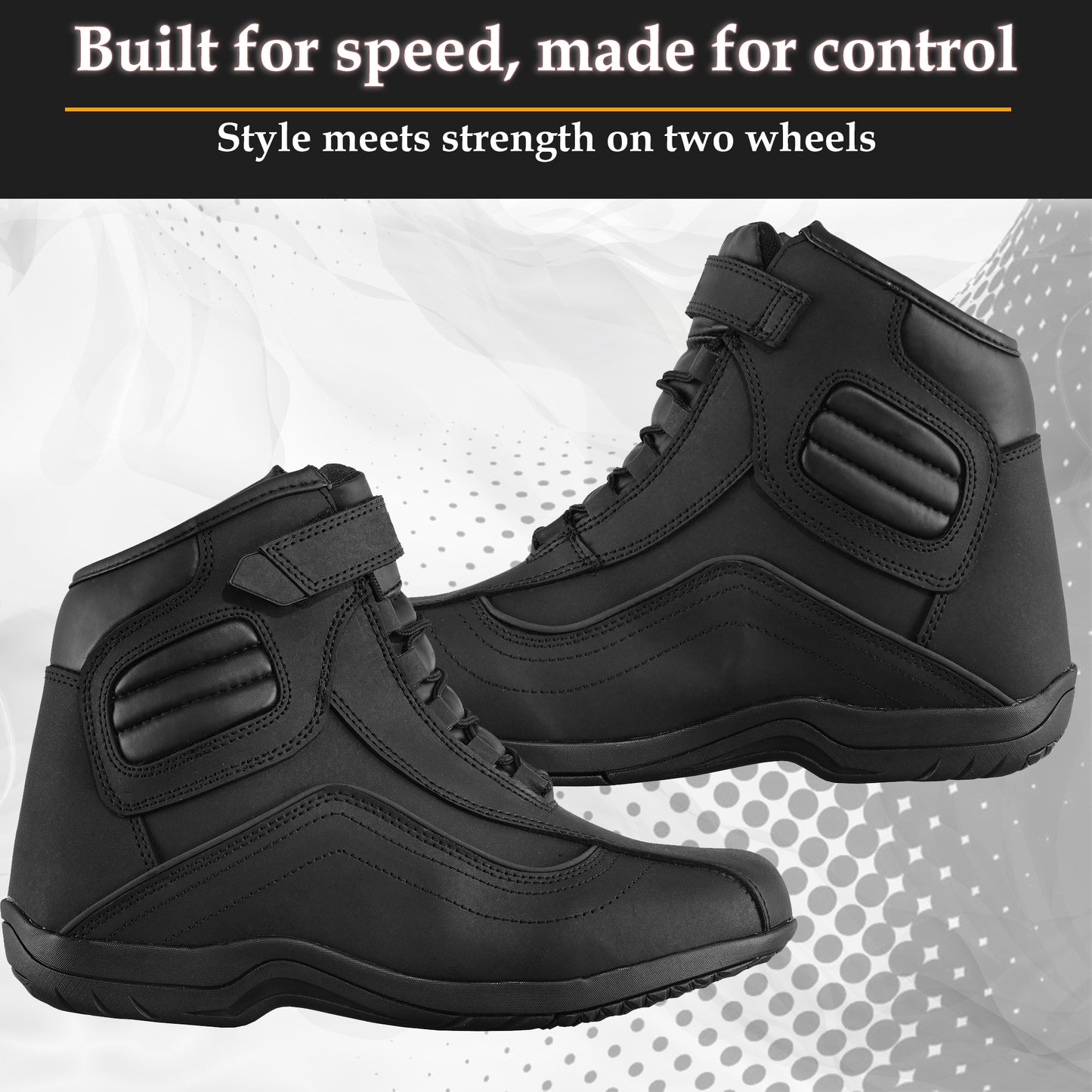 SAGA Motorcycle Riding Shoes Waterproof Leather CE Level 2 Anti Slip Protective Boots short touring shoes