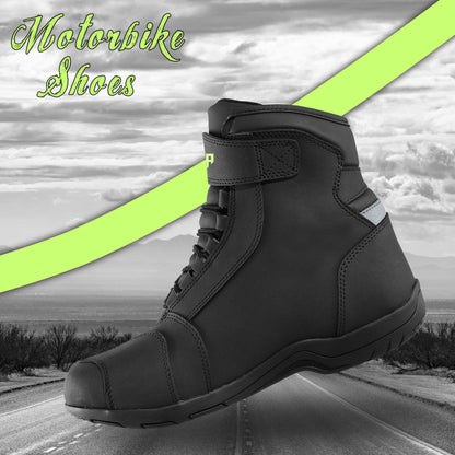 SAGA Motorcycle Riding Shoes Waterproof Leather CE Level 2 Anti Slip Protective Boots short touring shoes for riders