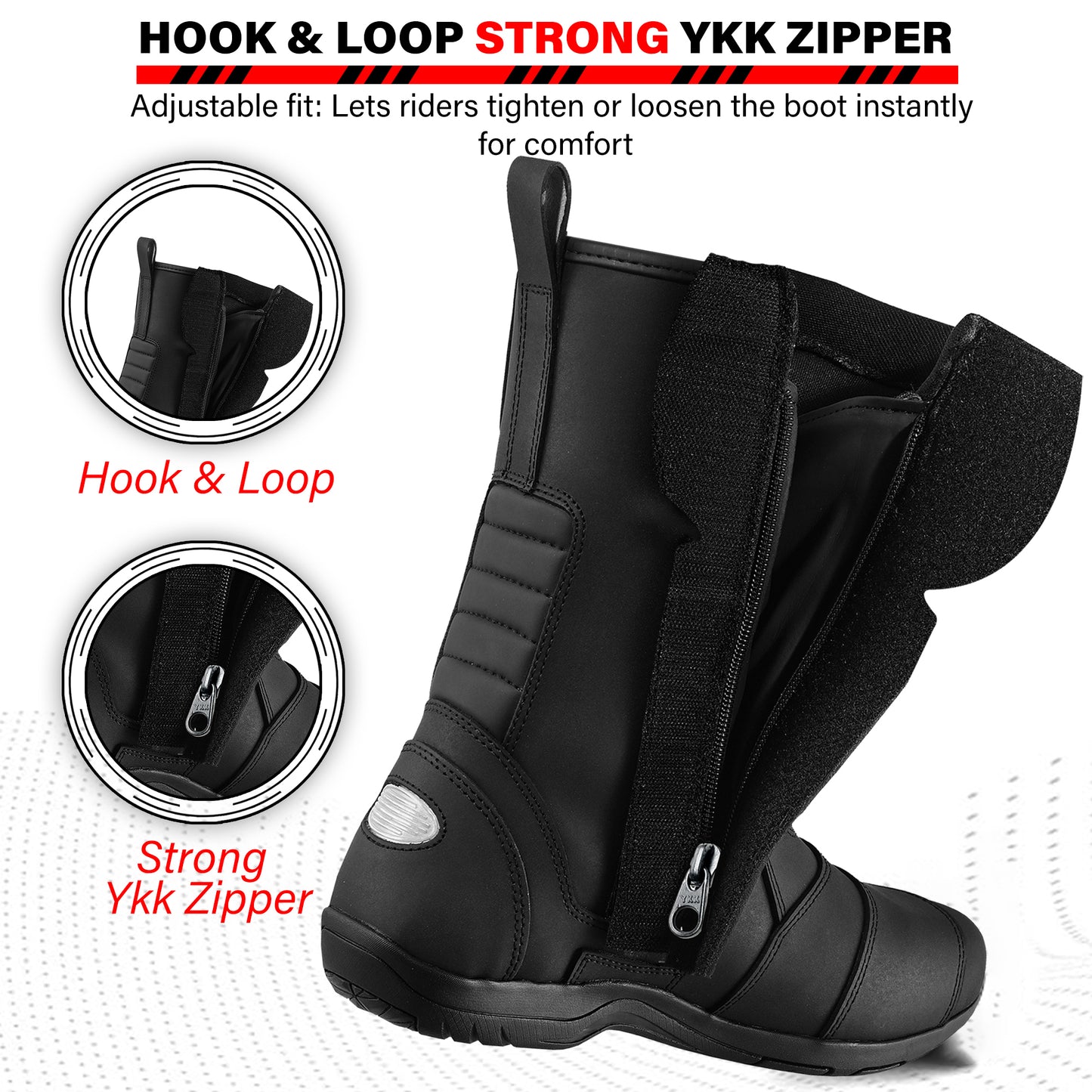 SAGA CE Level 2 Long Touring Motorcycle Riding Shoes Waterproof Genuine Leather Biker Boots for Men adventure Long touring shoes for long ride