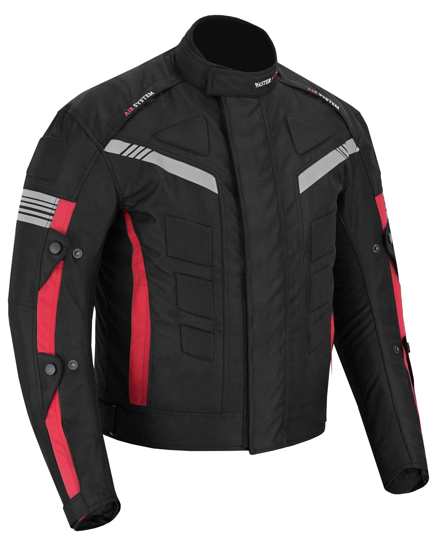 Motorcycle Corduroy Jacket-Red Black