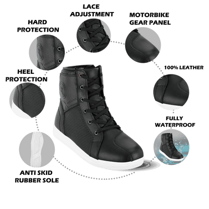 Men Motorcycle Waterproof Shoes Sneaker - Vaster Moto