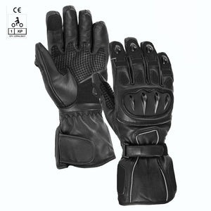 Motorcycle Leather Vented Waterproof Gloves - Vaster Moto