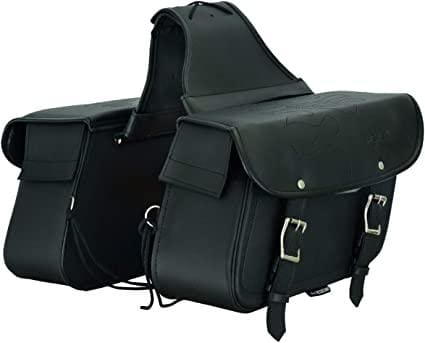 Storage Organizer Fire Embossing Saddle bag Vaster Moto